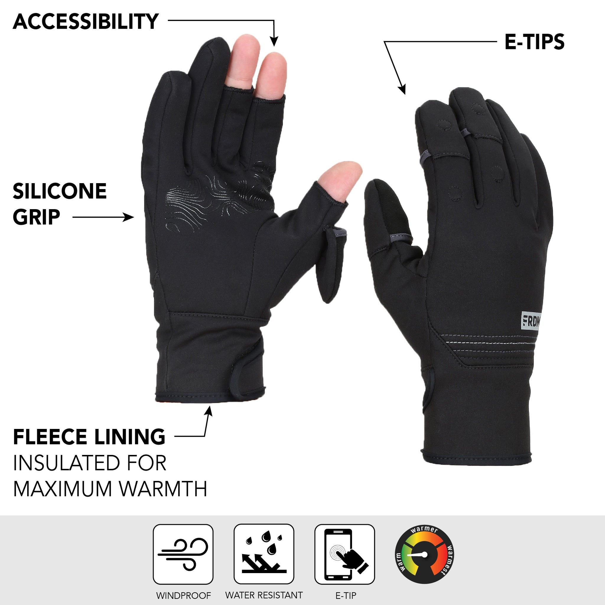 Hybrid All-Weather Gloves | FRDM 3-Finger Convertible Gloves